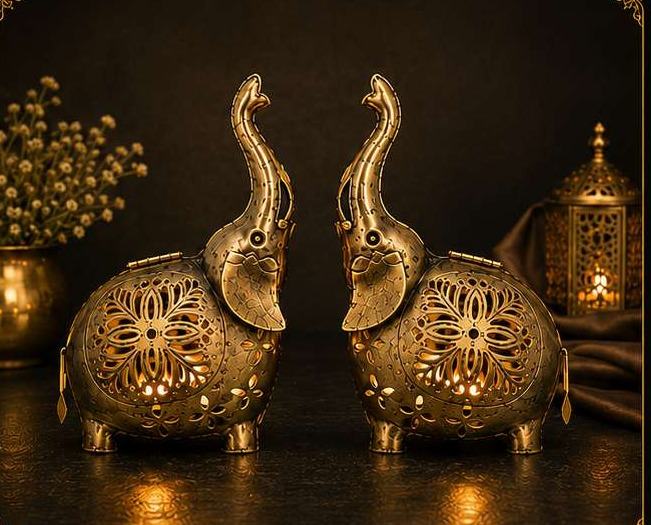 Elephant tealight holders